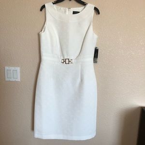 White midi dress